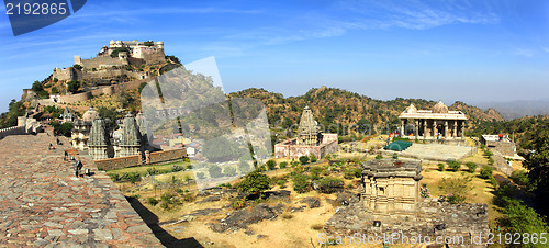 Image of panorama of kumbhalgarh fort in india