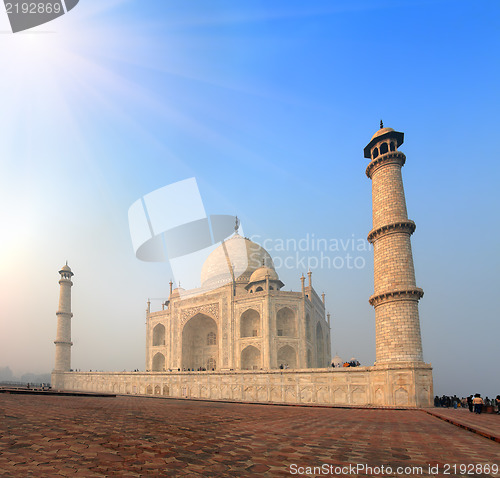 Image of Taj Mahal - famous mausoleum in India
