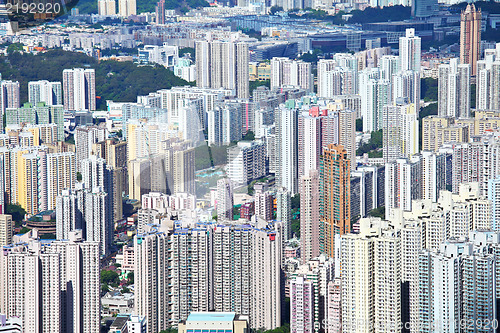 Image of Hong Kong crowded building