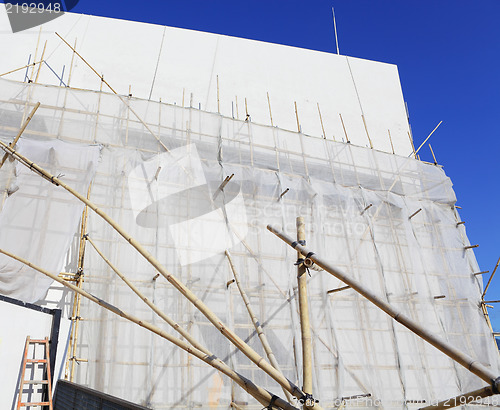 Image of bamboo scaffolding