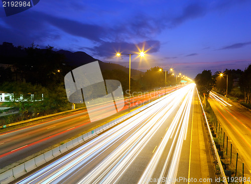 Image of highway at night