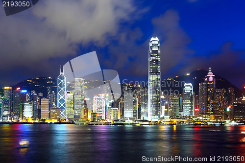 Image of Hong Kong skyline at night