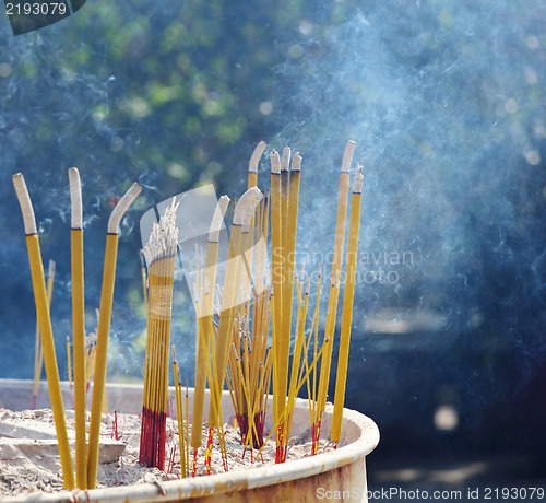 Image of Incense stick in chinese temple