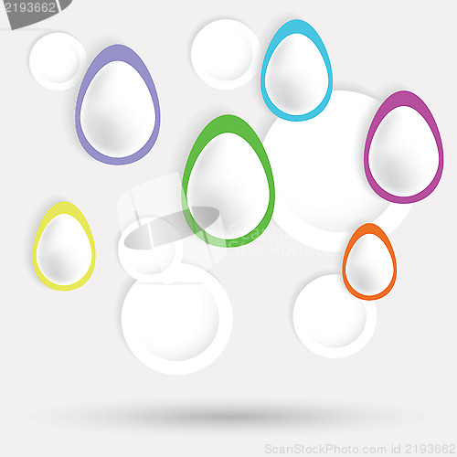 Image of  easter eggs paper  background