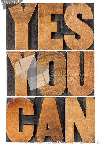 Image of yes you can motivation phrase