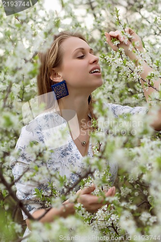 Image of Beautiful young blond woman