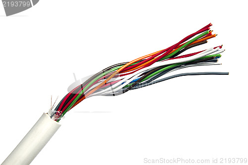 Image of colorful electrical wire 