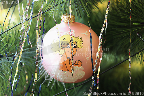 Image of nice toy on the fur-tree