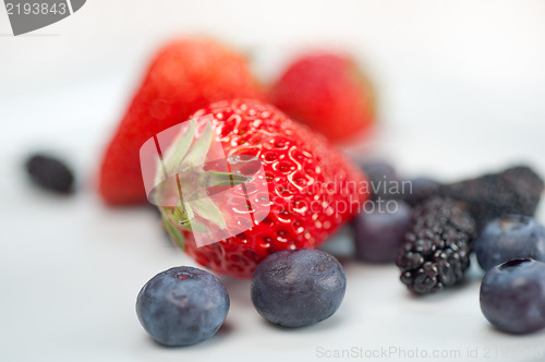 Image of berries on white 