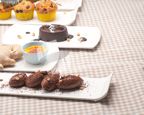 Image of group of various dessert cake 