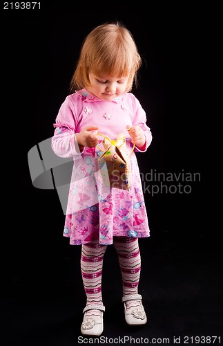 Image of portrait of adorable young girl