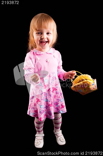 Image of portrait of adorable young girl