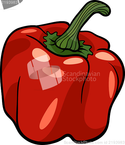 Image of red pepper vegetable cartoon illustration