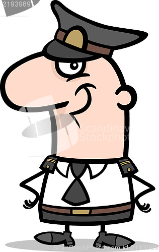 Image of policeman cartoon illustration