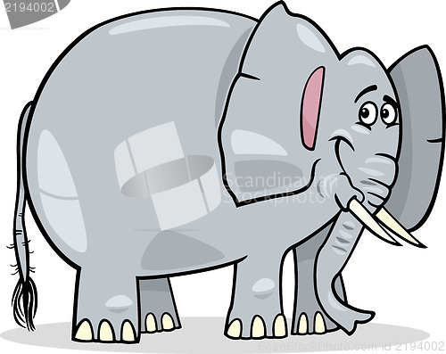 Image of cute african elephant cartoon illustration