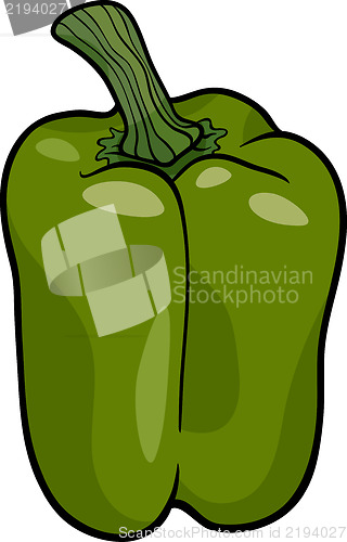 Image of green pepper vegetable cartoon illustration