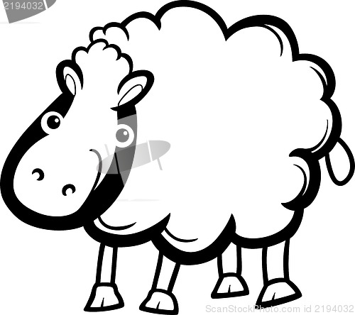 Image of sheep farm animal cartoon for coloring