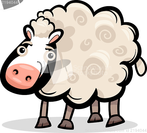 Image of sheep farm animal cartoon illustration