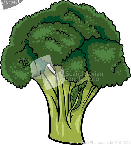 Image of broccoli vegetable cartoon illustration