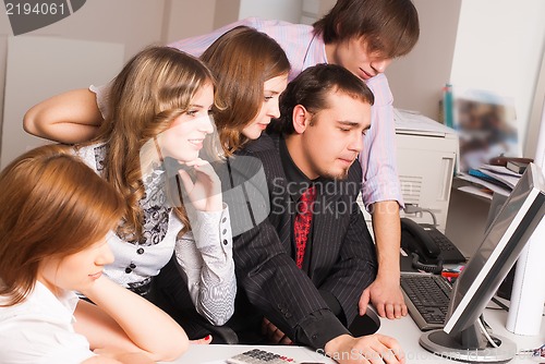 Image of Young business team