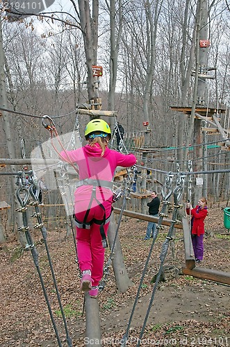 Image of Girl in adventure park