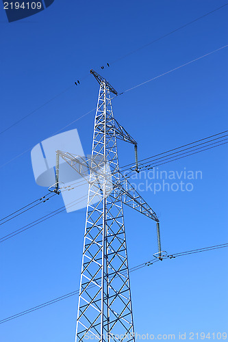 Image of Electrical high-voltage metal pillar