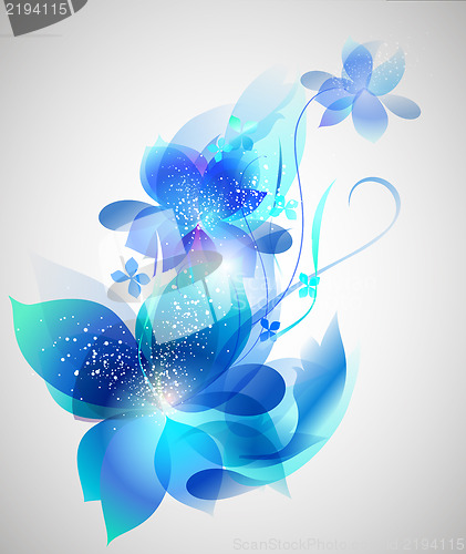 Image of Vector beautiful flower background art