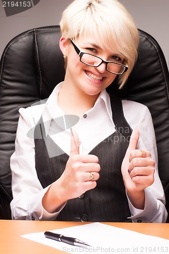 Image of beautiful young businesswoman