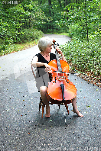 Image of Female cellist.