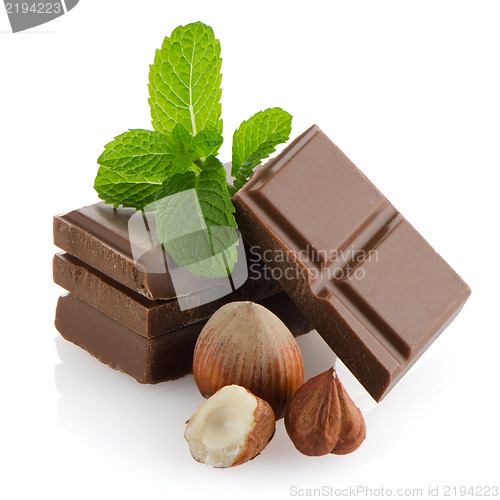Image of Closeup detail of chocolate parts