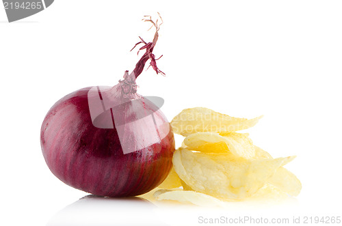 Image of Potato chips and onion