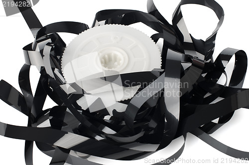 Image of Pile of videotape reels