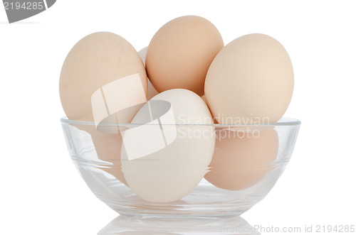 Image of Eggs in glass bowl