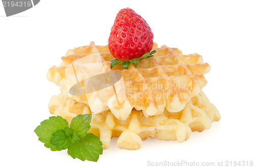 Image of Waffles and strawberry