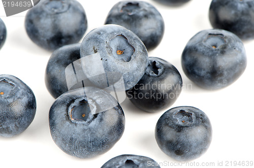 Image of Group of fresh blueberries