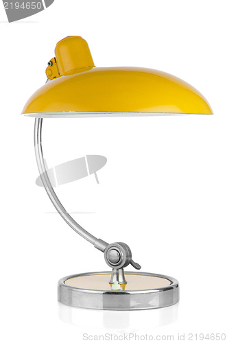 Image of Retro yellow table lamp