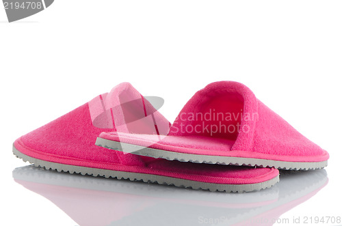 Image of A pair of pink slippers