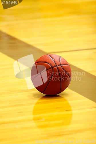 Image of Basket ball on court 