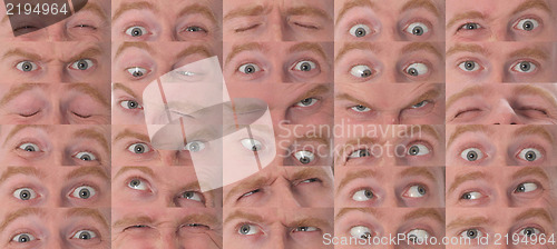 Image of eyes expressions in closeup