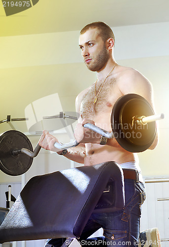 Image of man in exercise room