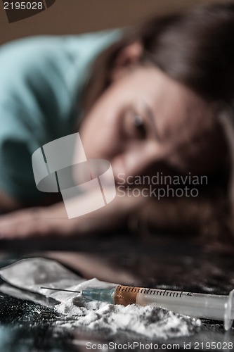 Image of Woman and heroin