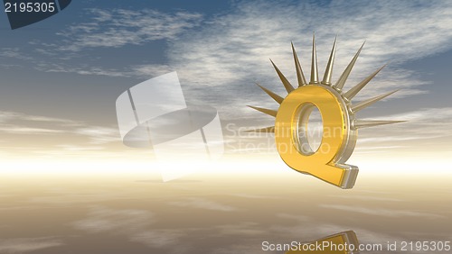 Image of prickles letter q