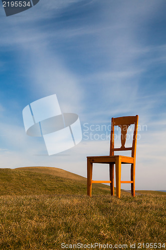 Image of The old chair on the golf course