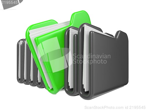 Image of Row of Folders.