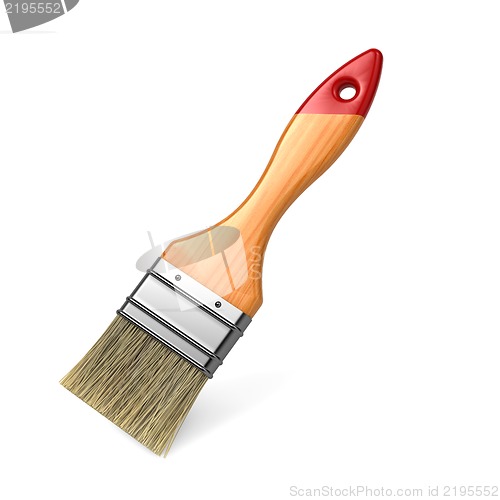 Image of Paintbrush Isolated on White Background.