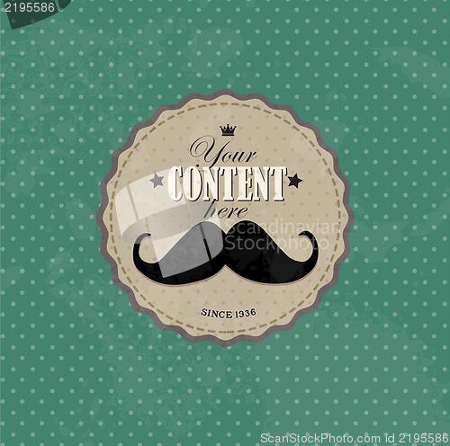 Image of Retro label design. Old vector round retro vintage grunge label