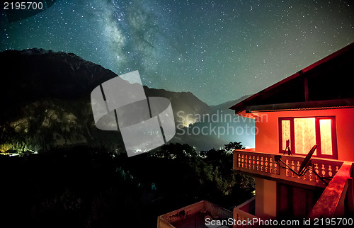Image of Galaxy Night landscape.