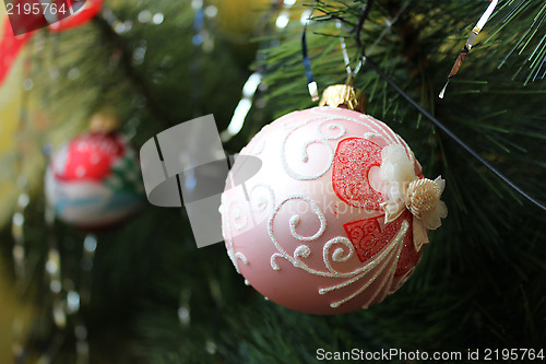 Image of New Year's toys on the tree