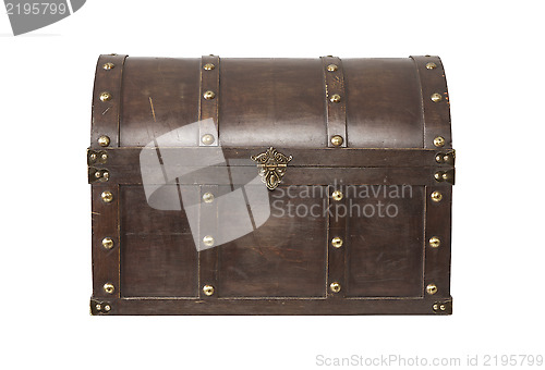 Image of Old treasure chest isolated