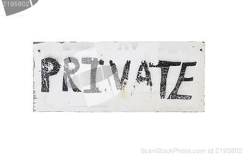 Image of Private sign isolated